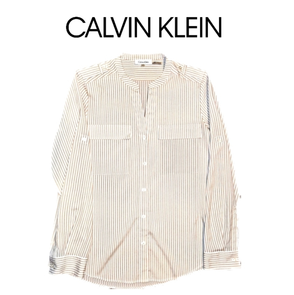 Calvin Klein Vertical Stripe Blouse